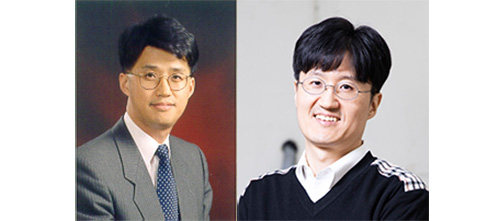  정보대학 컴퓨터학과 유혁 교수(왼쪽), 이과대학 물리학과 박홍규 교수(오른쪽) 
