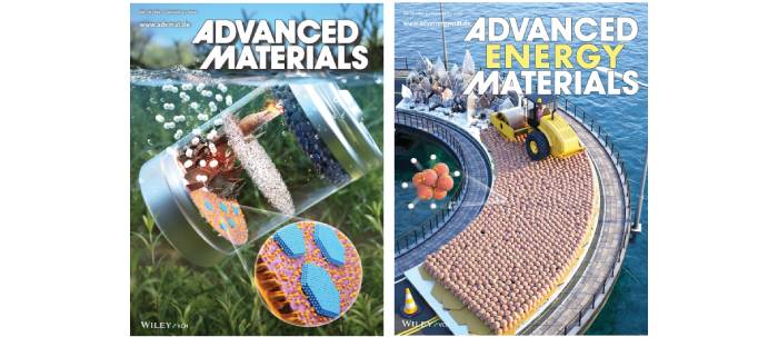(왼쪽)‘Advanced Materials’ (Inside Front Cover), (오른쪽) ‘Advanced Energy Materials’ (Front Cover)